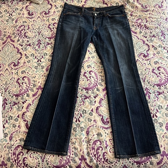 VTG for All Mankind Womens Low Rise Curvy Bootcut Jeans Size 31